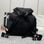 Prada Re-Nylon 降落伞尼龙双前袋金属扣双肩背包 - 图片 4