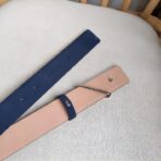 Prada 帆布三角形徽标腰带  蓝色白边 - 图片 3