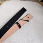 Prada 帆布三角形徽标腰带  黑色白边 - 图片 4