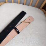 Prada 帆布三角形徽标腰带  黑色金边 - 图片 4