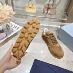 Prada普拉达 秋冬最新三角标复古休闲鞋  棕咖色 - 图片 2