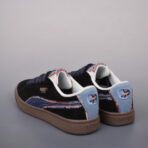 Puma Suede BZ EMB 2024新年款 彪马 防滑耐磨低帮德训板鞋黑蓝配色 - 图片 4