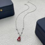 Qeelin Wulu 系列 18K 金红珐琅钻石项链 - 图片 2