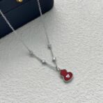 Qeelin Wulu 系列 18K 金红珐琅钻石项链 - 图片 3