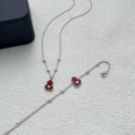 Qeelin Wulu 系列 18K 金红珐琅钻石项链 - 图片 4