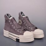 Rick Owens DRKSHDW x Converse Chuck 70 DBL Drksta 简约潮流 高帮休闲帆布鞋 灰紫色