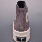 Rick Owens DRKSHDW x Converse Chuck 70 DBL Drksta 简约潮流 高帮休闲帆布鞋 灰紫色 - 图片 2