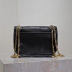 Saint Laurent Niki Baby 黑色裂纹皮革金扣链条单肩包 - 图片 3