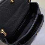 Saint Laurent Niki Baby 黑色裂纹皮革金扣链条单肩包 - 图片 4