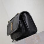 Saint Laurent Niki Baby 黑色裂纹皮革金扣链条单肩包 - 图片 2