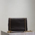 Saint Laurent Niki Small 深棕色裂纹皮革金扣链条单肩包 - Image 3