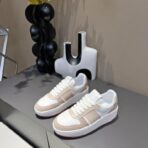 TODS托德斯24年最新爆款51K饼干鞋豆豆底拼色休闲运动鞋  白粉配色 - 图片 3