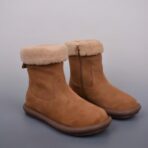 UGG W DRIZLITA CLEAR 卷毛神马薄底雪地靴 皮毛一体 卡其