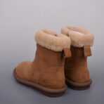 UGG W DRIZLITA CLEAR 卷毛神马薄底雪地靴 皮毛一体 卡其 - 图片 4