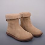 UGG W DRIZLITA CLEAR 卷毛神马薄底雪地靴 皮毛一体 浅卡其