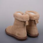 UGG W DRIZLITA CLEAR 卷毛神马薄底雪地靴 皮毛一体 浅卡其 - 图片 4