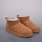 UGG羊毛一体迷你短靴 卡其色