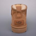 UGG羊毛一体迷你短靴 卡其色 - 图片 4