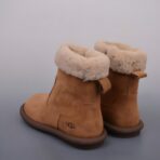 Ugg韩系23爆款手工羊卷毛靴 卡其 - 图片 4