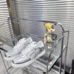 Valentino ONE STUD 小牛皮绑带运动鞋 银色 - 图片 2