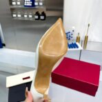 Valentino华伦天奴半拖版本V扣经典凉鞋 白色 - Image 2