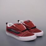 Vans Classics Knu Skool酒红色厚鞋舌面包鞋