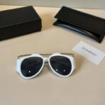 YSL圣罗兰白框猫眼太阳镜