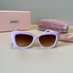 miumiu桃心墨镜 浅紫色 - 图片 2