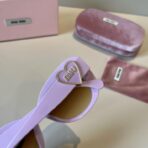 miumiu桃心墨镜 浅紫色 - 图片 3
