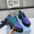 prada2024秋冬厚底乐福鞋新品紫色