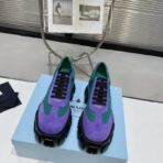 prada2024秋冬厚底乐福鞋新品紫色 - 图片 2