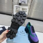 prada2024秋冬厚底乐福鞋新品紫色 - 图片 4
