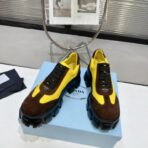 prada2024秋冬厚底乐福鞋新品黄色 - 图片 2