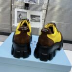 prada2024秋冬厚底乐福鞋新品黄色 - 图片 3