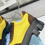 prada2024秋冬厚底乐福鞋新品黄色 - 图片 4