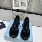 prada2024秋冬厚底乐福鞋新品黑色 - 图片 2