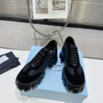 prada2024秋冬厚底乐福鞋新品黑色 - 图片 3