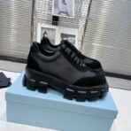 prada2024秋冬厚底乐福鞋新品黑色 - 图片 4
