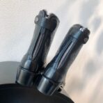 【GUCCI】经典后拉链毛里中靴骑士靴 - 图片 4