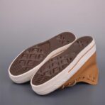 匡威  Converse All Star LIFT 厚底皮面鞋棕色 - 图片 3