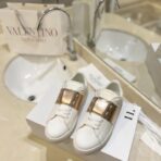 华伦天奴 Valentino Garavani Open Skate 系列低帮休闲情侣运动鞋（白玫瑰金配色款） - 图片 2