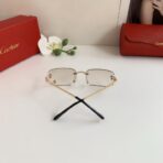 卡地亚（Cartier）C de Cartier 系列无框金属太阳镜 浅黄色渐变镜片 - 图片 2