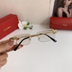 卡地亚（Cartier）C de Cartier 系列无框金属太阳镜 浅黄色渐变镜片 - 图片 4