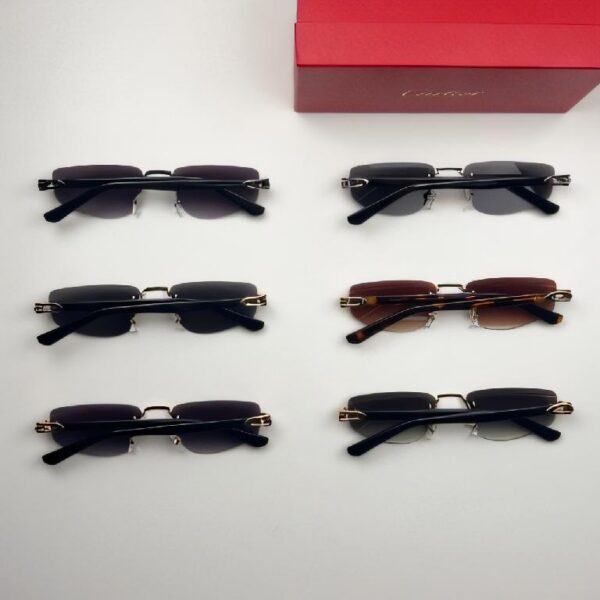 卡地亚（Cartier）Libre 系列无框窄框金属装饰渐变镜片太阳镜