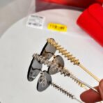 卡地亚（Cartier）Panthère 系列铆钉链条装饰无框猫眼太阳镜 - 图片 4