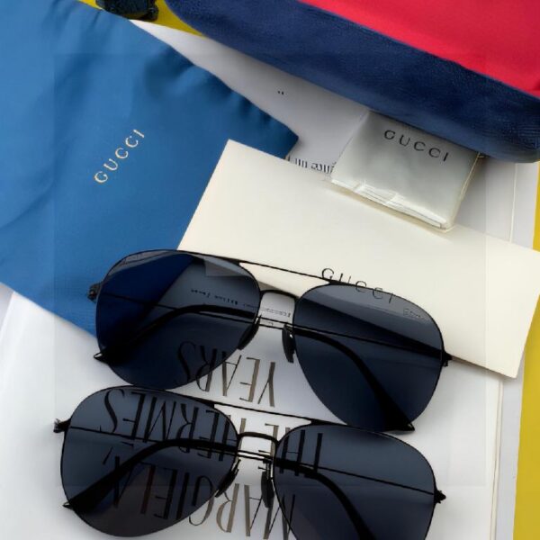 古驰（GUCCI）金属双梁复古飞行员框太阳镜