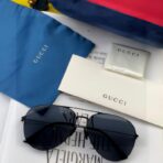 古驰（GUCCI）金属双梁复古飞行员框太阳镜 - Image 2