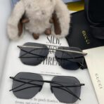 古驰（GUCCI）金属框多边形无框渐变镜片太阳镜 - Image 2