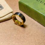 古驰（Gucci）Anger Forest系列黑金陶瓷戒指 - Imagem 3