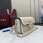 古驰（Gucci）GG Marmont Super Mini 双 G 标识链条单肩包 白色 - 图片 2